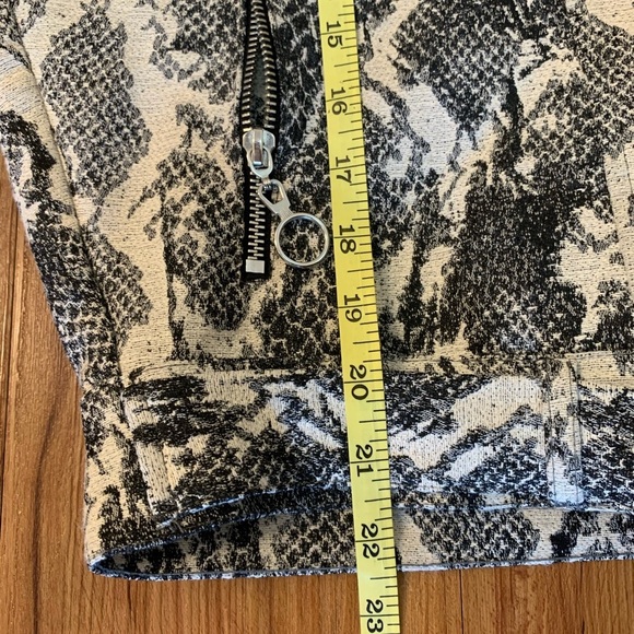 Zara Basic Jacquard Snakeskin Biker Moto Jacket - Picture 11 of 12